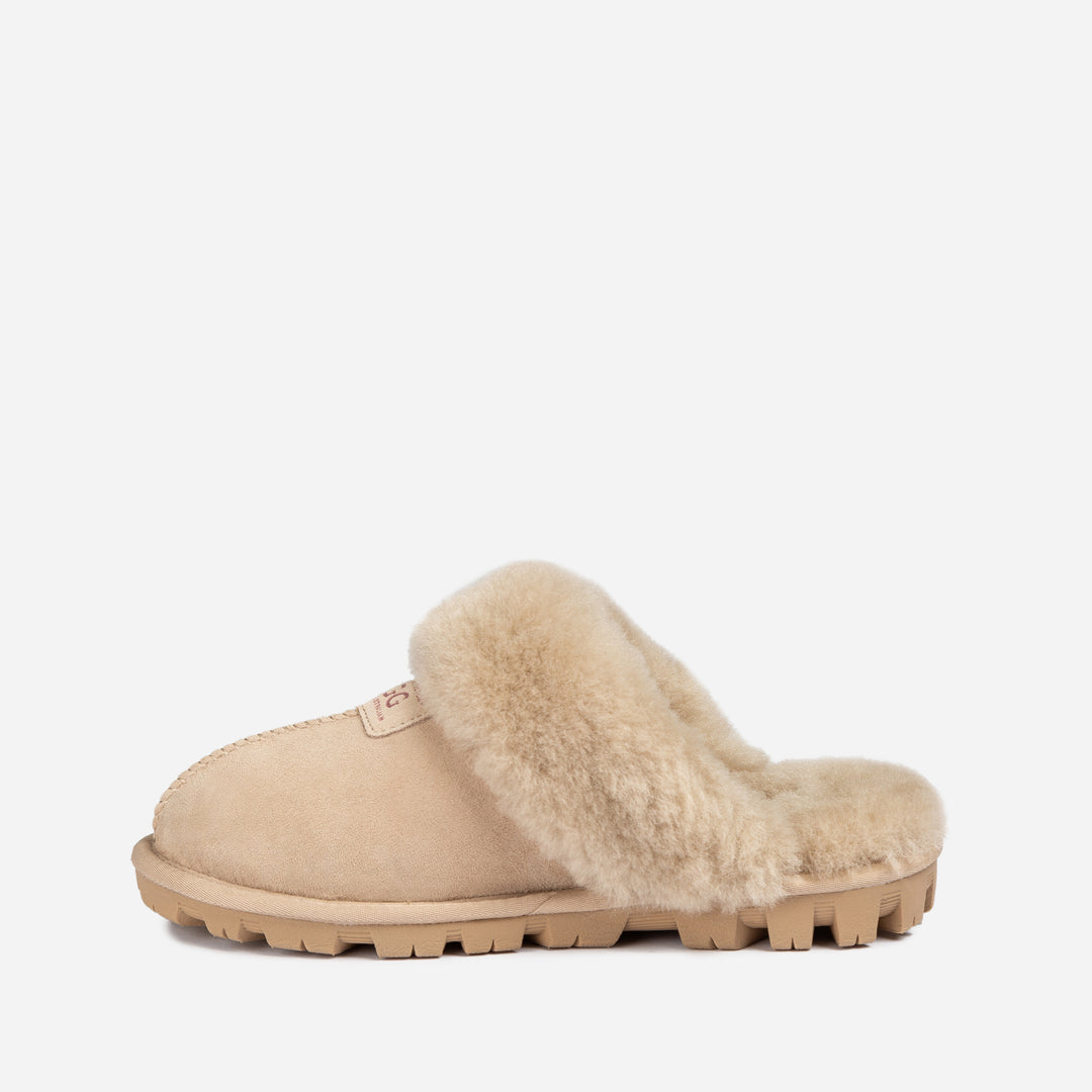 UGG COQUETTE SLIPPER (ELASTIC LOGO & WOOL STRAP)(DETACHABLE FEATURE)