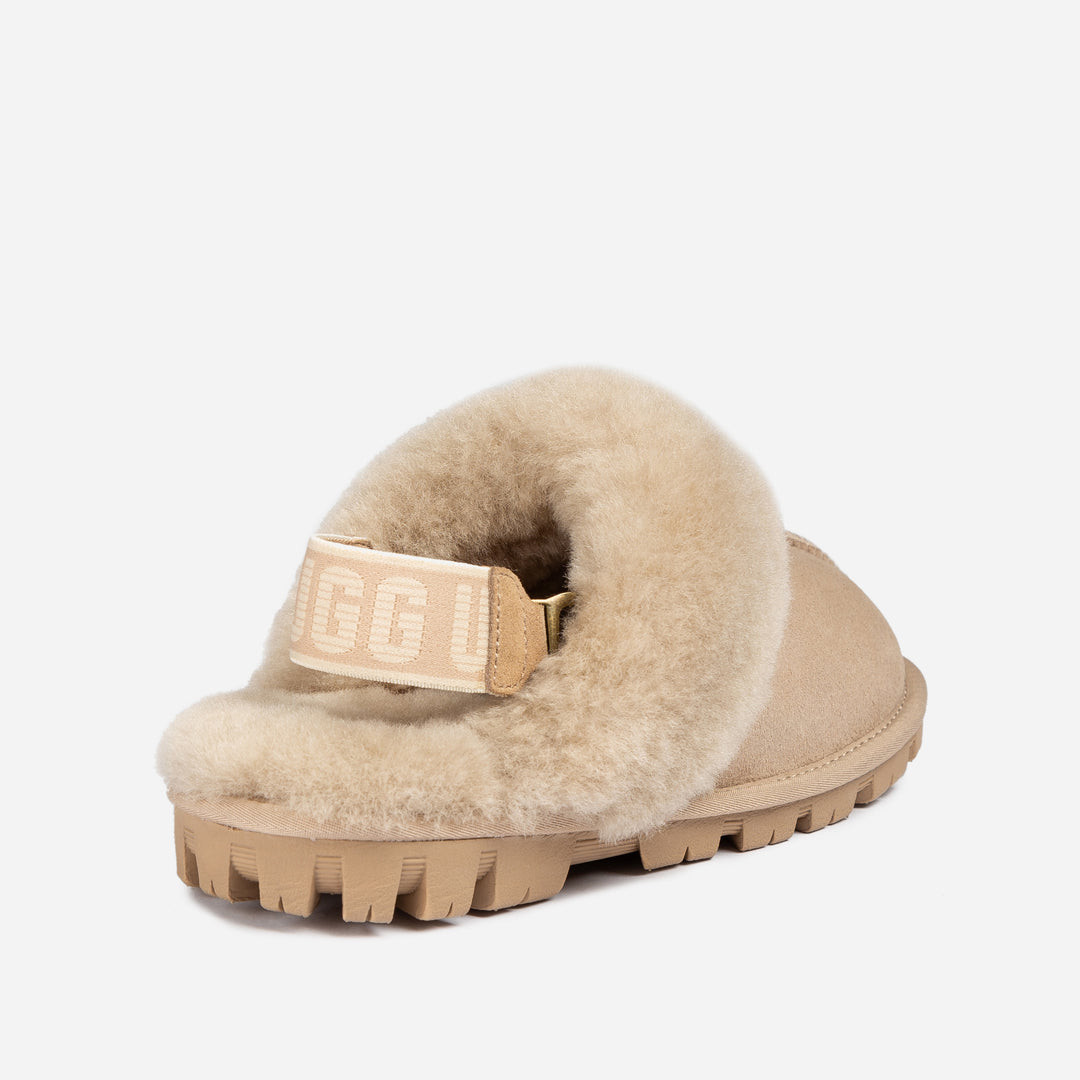 UGG COQUETTE SLIPPER (ELASTIC LOGO & WOOL STRAP)(DETACHABLE FEATURE)