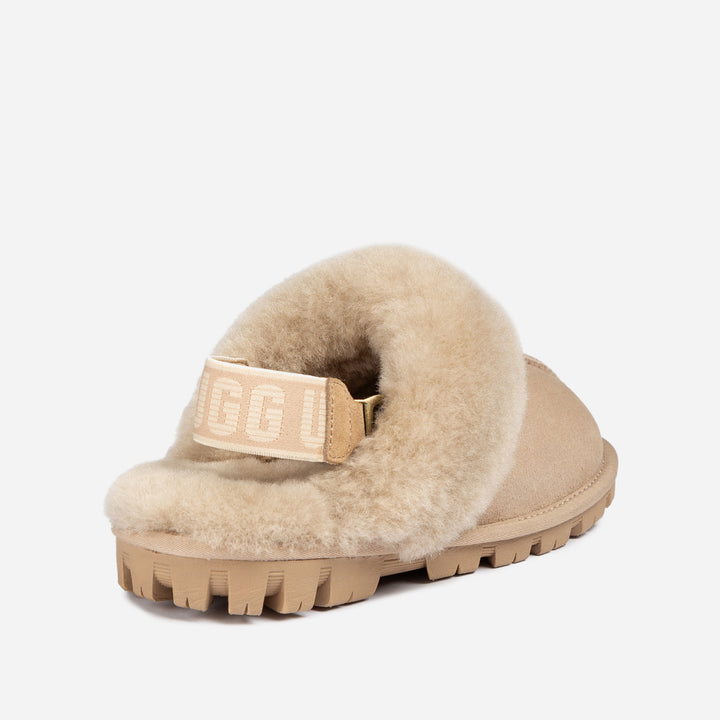 UGG COQUETTE SLIPPER (ELASTIC LOGO & WOOL STRAP)(DETACHABLE FEATURE)
