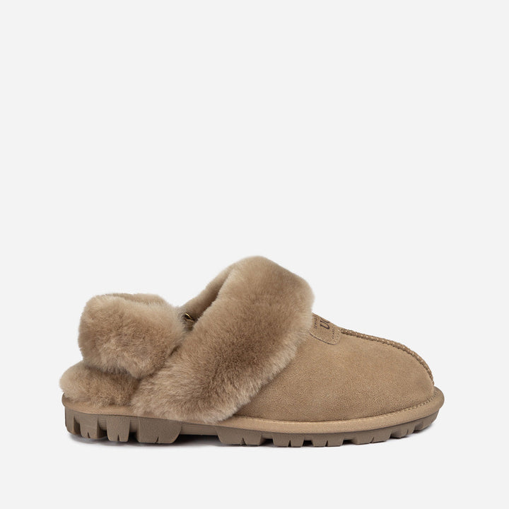 OZWEAR UGG Coquette Slipper (Elastic Logo & Wool Strap) (Detachable Feature)