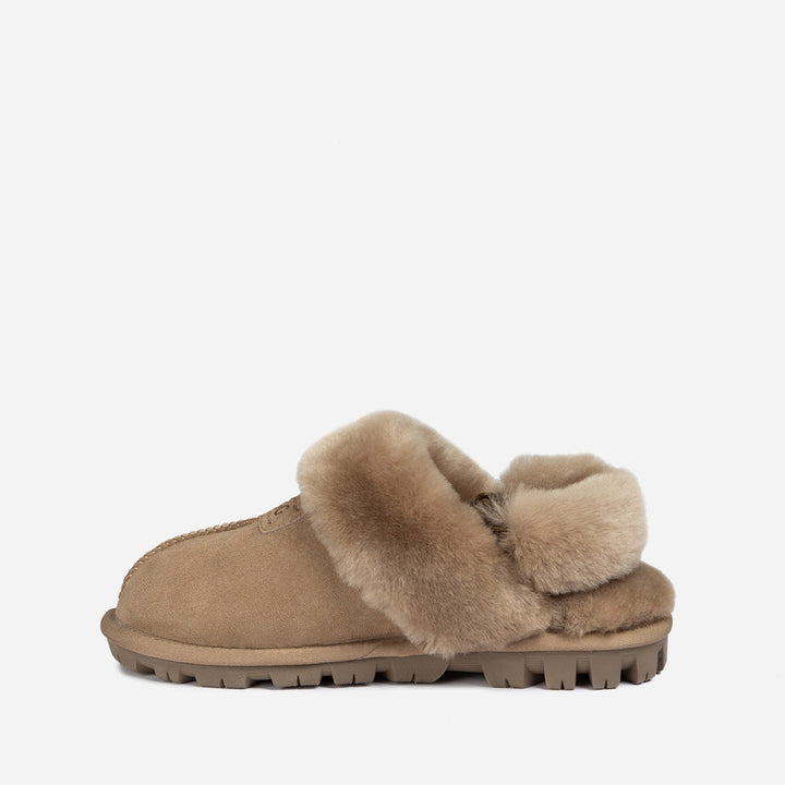 OZWEAR UGG Coquette Slipper (Elastic Logo & Wool Strap) (Detachable Feature)