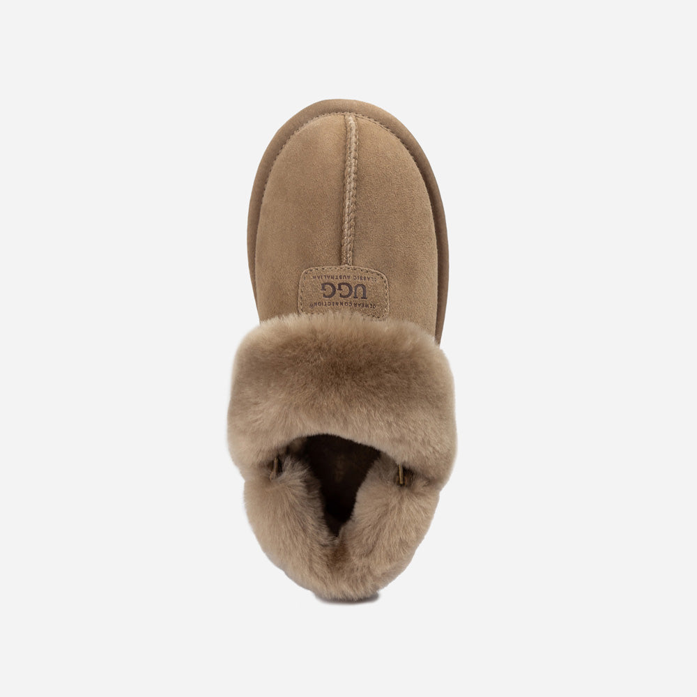 OZWEAR UGG Coquette Slipper (Elastic Logo & Wool Strap) (Detachable Feature)
