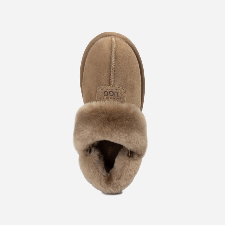 OZWEAR UGG Coquette Slipper (Elastic Logo & Wool Strap) (Detachable Feature)