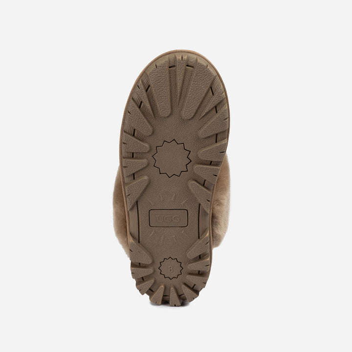 OZWEAR UGG Coquette Slipper (Elastic Logo & Wool Strap) (Detachable Feature)