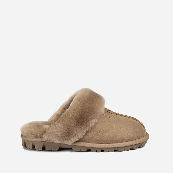 OZWEAR UGG Coquette Slipper (Elastic Logo & Wool Strap) (Detachable Feature)
