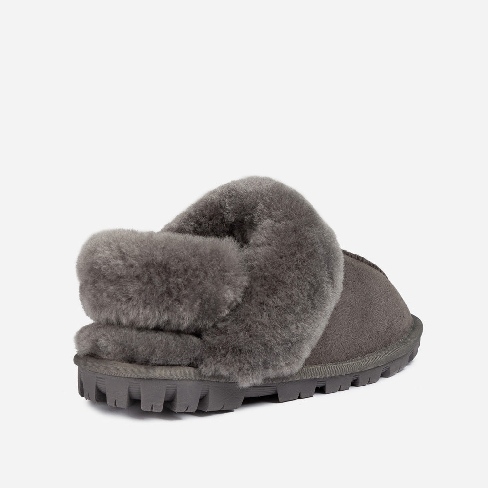 OZWEAR UGG Coquette Slipper (Elastic Logo & Wool Strap) (Detachable Feature)