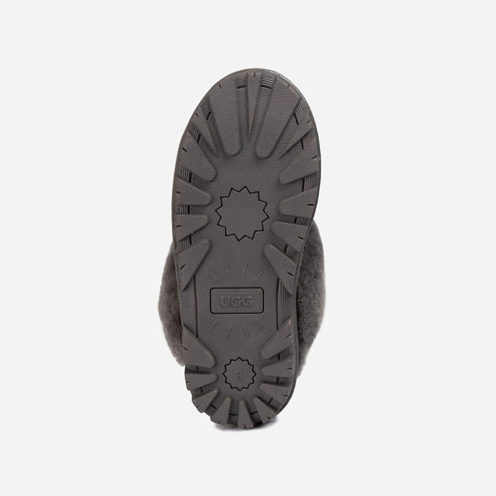 OZWEAR UGG Coquette Slipper (Elastic Logo & Wool Strap) (Detachable Feature)