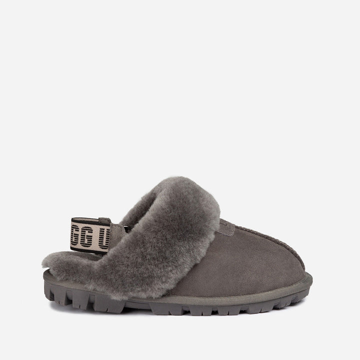 OZWEAR UGG Coquette Slipper (Elastic Logo & Wool Strap) (Detachable Feature)