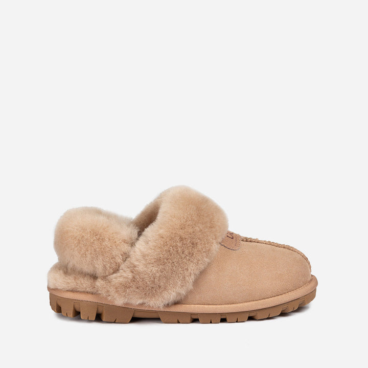 OZWEAR UGG Coquette Slipper (Elastic Logo & Wool Strap) (Detachable Feature)