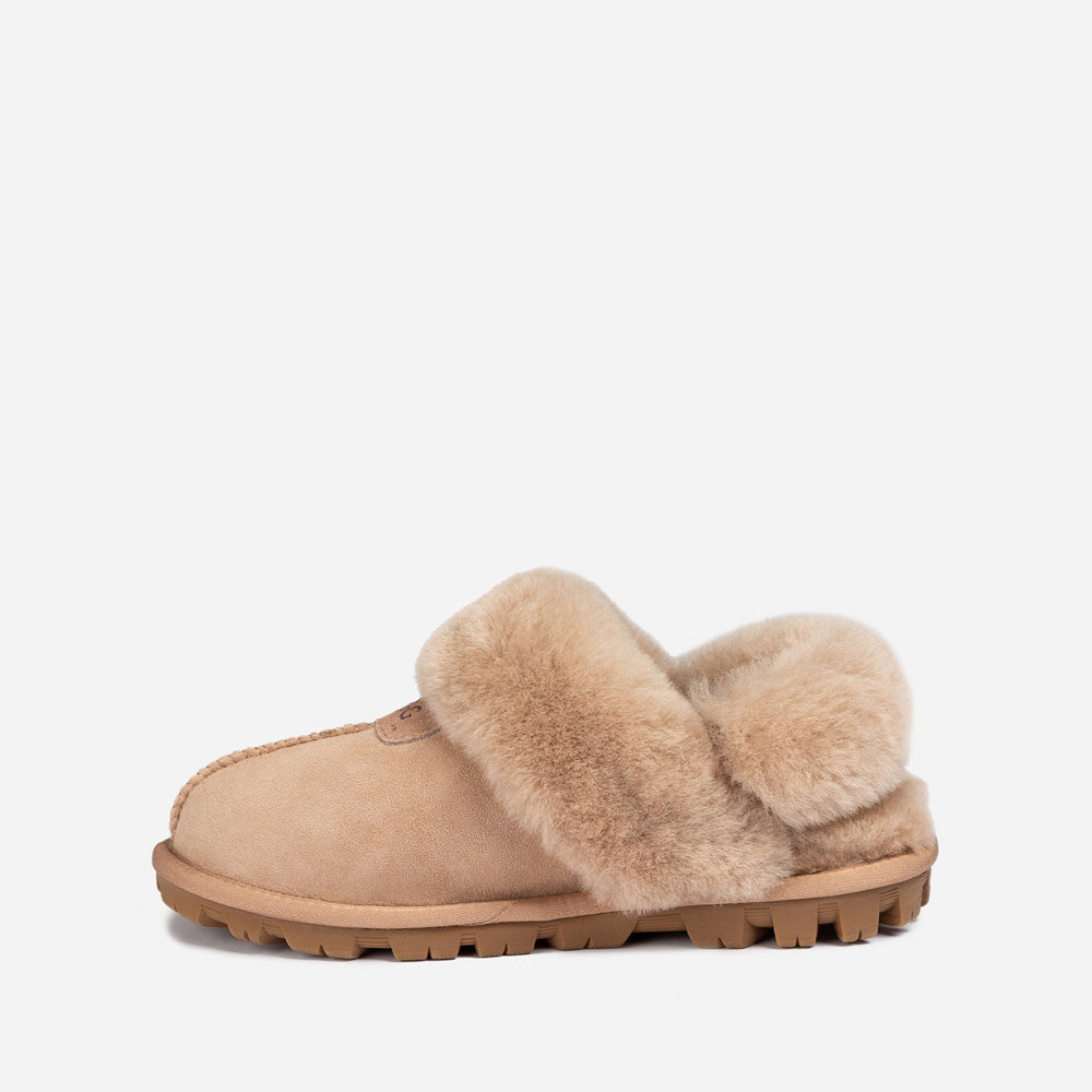 OZWEAR UGG Coquette Slipper (Elastic Logo & Wool Strap) (Detachable Feature)