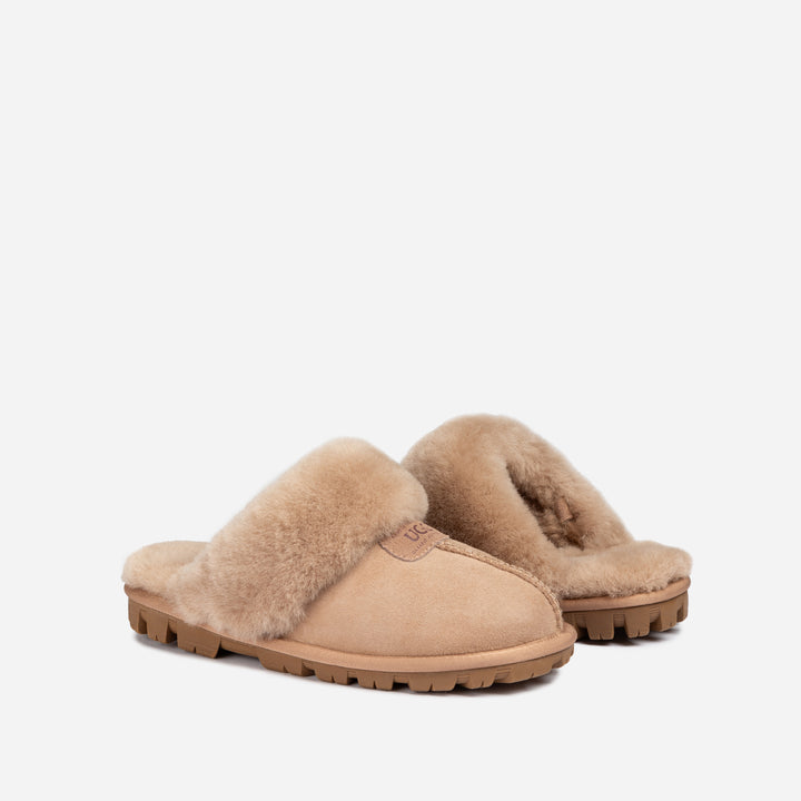 UGG COQUETTE SLIPPER (ELASTIC LOGO & WOOL STRAP)(DETACHABLE FEATURE)