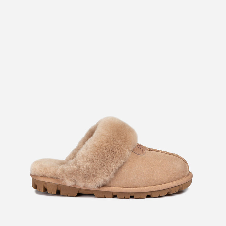 OZWEAR UGG Coquette Slipper (Elastic Logo & Wool Strap) (Detachable Feature)