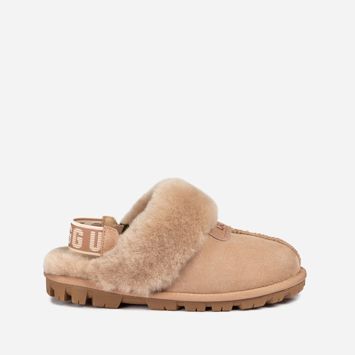 UGG COQUETTE SLIPPER (ELASTIC LOGO & WOOL STRAP)(DETACHABLE FEATURE)