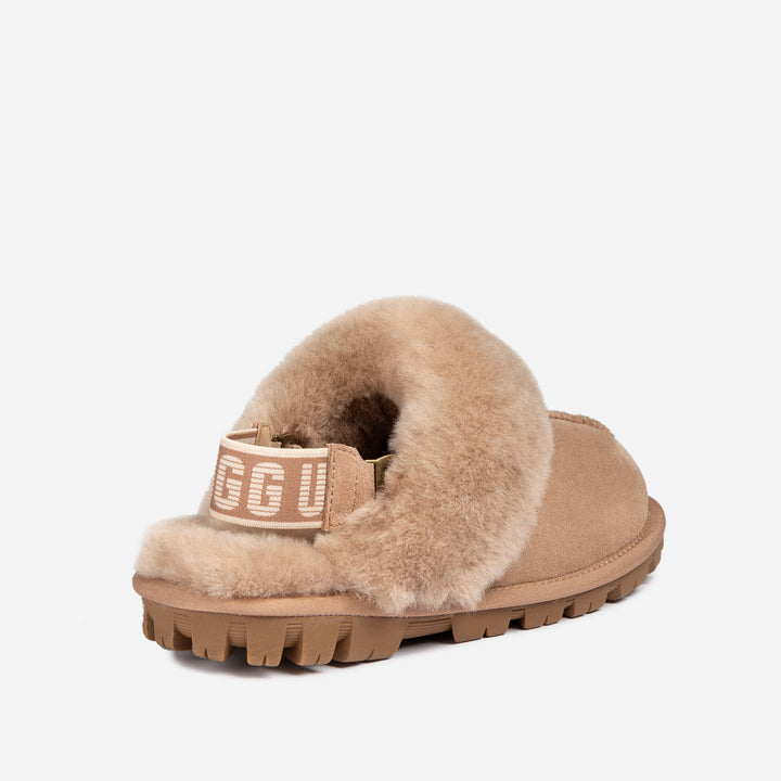 UGG COQUETTE SLIPPER (ELASTIC LOGO & WOOL STRAP)(DETACHABLE FEATURE)
