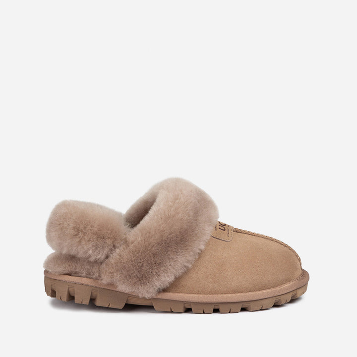 OZWEAR UGG Coquette Slipper (Elastic Logo & Wool Strap) (Detachable Feature)