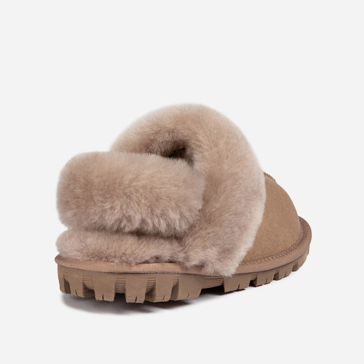 OZWEAR UGG Coquette Slipper (Elastic Logo & Wool Strap) (Detachable Feature)