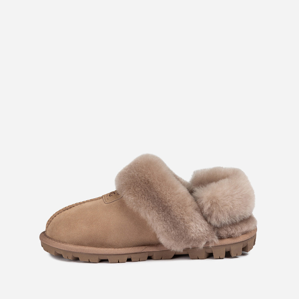 OZWEAR UGG Coquette Slipper (Elastic Logo & Wool Strap) (Detachable Feature)