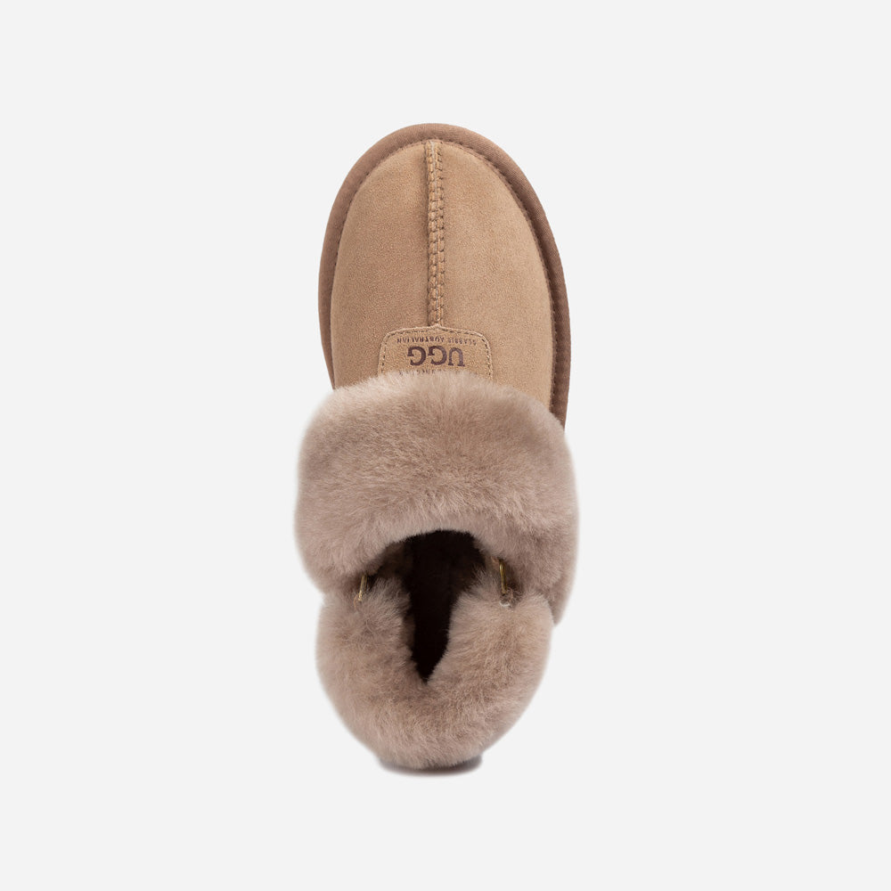 OZWEAR UGG Coquette Slipper (Elastic Logo & Wool Strap) (Detachable Feature)
