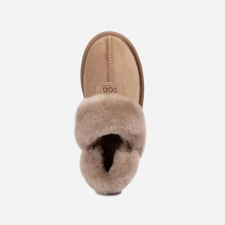 OZWEAR UGG Coquette Slipper (Elastic Logo & Wool Strap) (Detachable Feature)