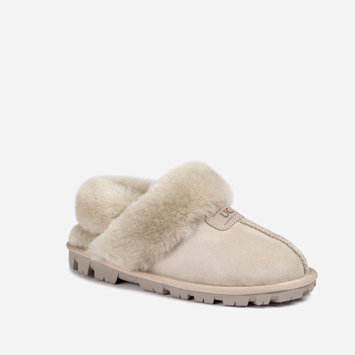 OZWEAR UGG Coquette Slipper (Elastic Logo & Wool Strap) (Detachable Feature)