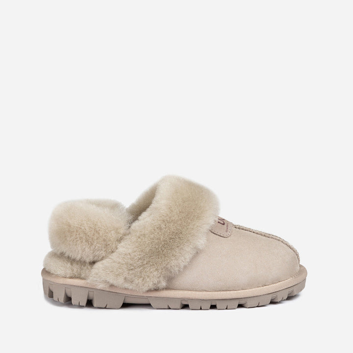 OZWEAR UGG Coquette Slipper (Elastic Logo & Wool Strap) (Detachable Feature)