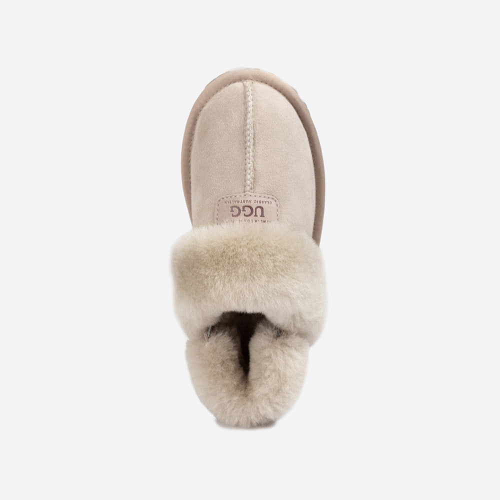 OZWEAR UGG Coquette Slipper (Elastic Logo & Wool Strap) (Detachable Feature)