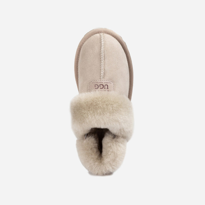 OZWEAR UGG Coquette Slipper (Elastic Logo & Wool Strap) (Detachable Feature)