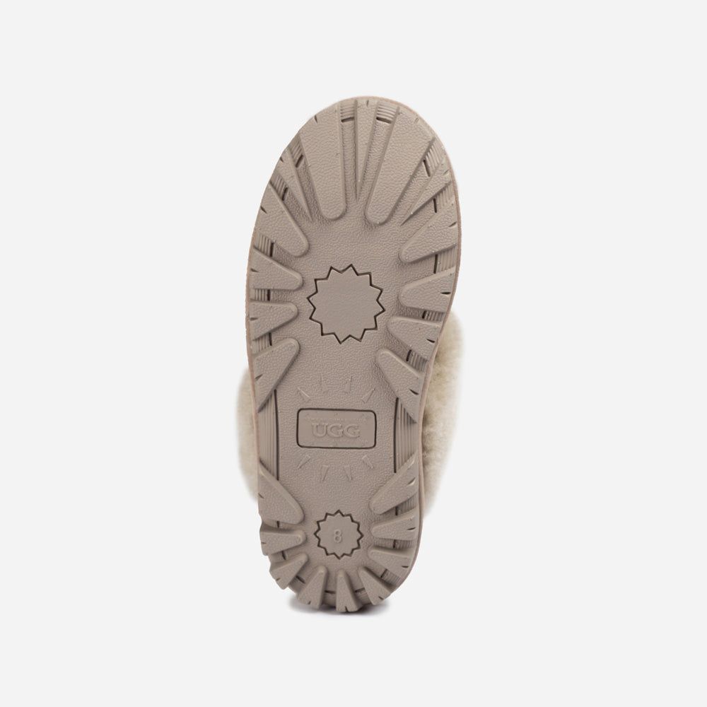 OZWEAR UGG Coquette Slipper (Elastic Logo & Wool Strap) (Detachable Feature)