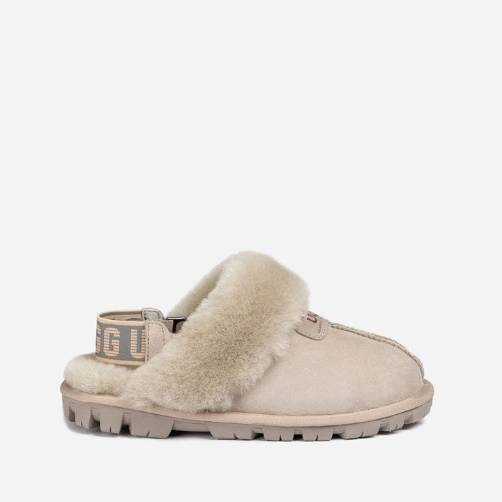 OZWEAR UGG Coquette Slipper (Elastic Logo & Wool Strap) (Detachable Feature)
