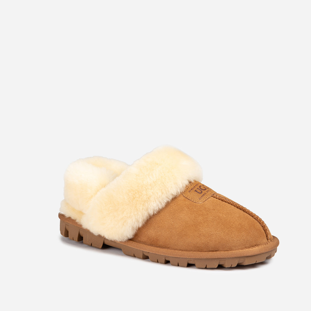 UGG COQUETTE SLIPPER (ELASTIC LOGO & WOOL STRAP)(DETACHABLE FEATURE)
