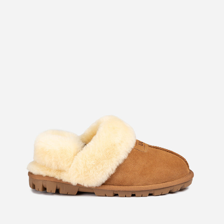 OZWEAR UGG Coquette Slipper (Elastic Logo & Wool Strap) (Detachable Feature)