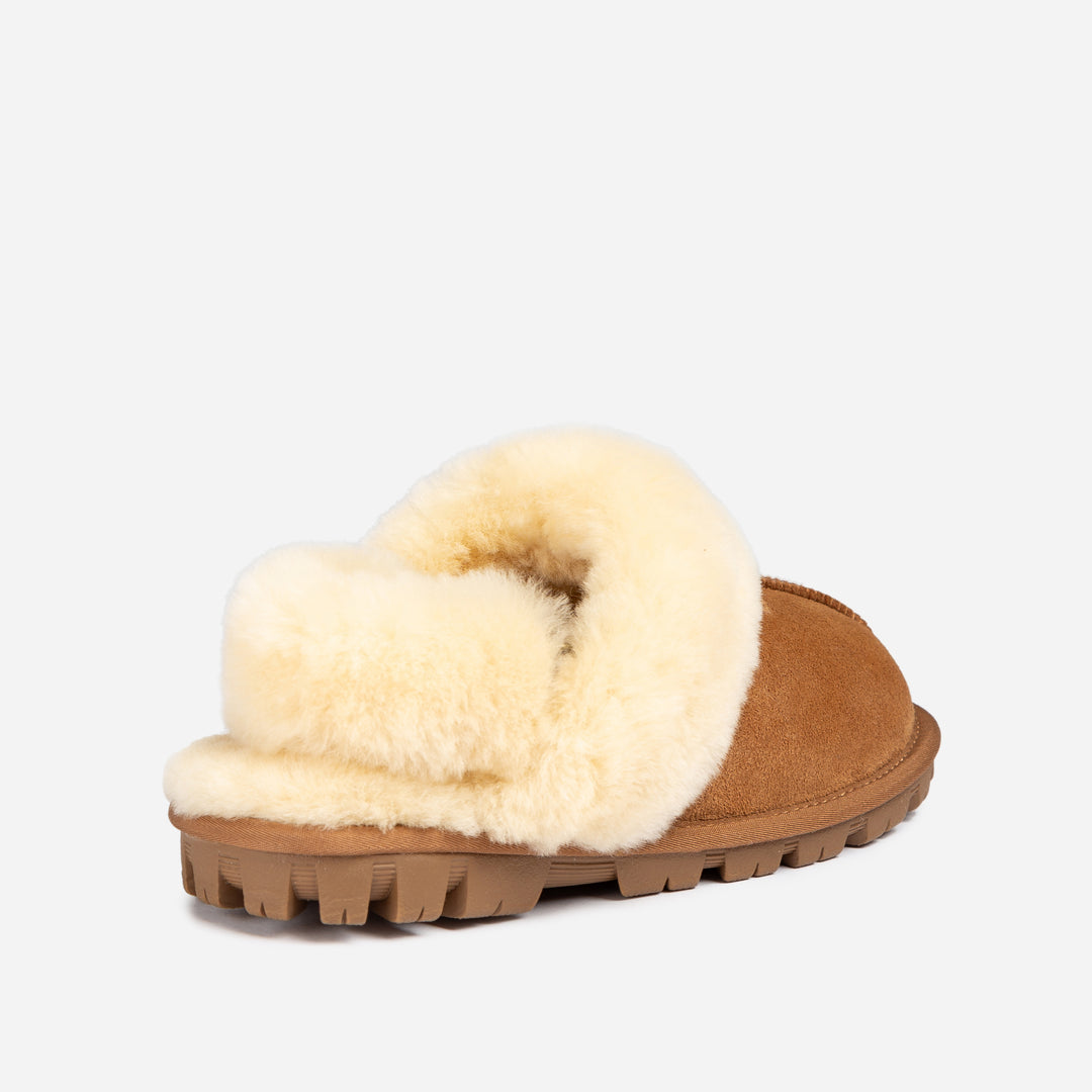UGG COQUETTE SLIPPER (ELASTIC LOGO & WOOL STRAP)(DETACHABLE FEATURE)