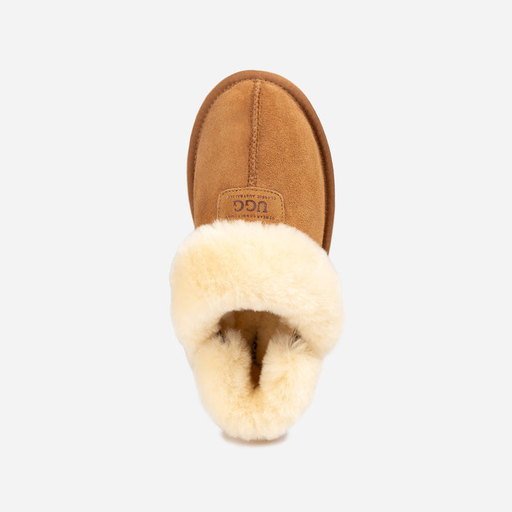 UGG COQUETTE SLIPPER (ELASTIC LOGO & WOOL STRAP)(DETACHABLE FEATURE)