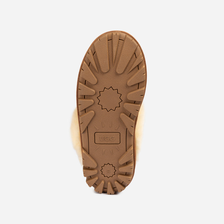 UGG COQUETTE SLIPPER (ELASTIC LOGO & WOOL STRAP)(DETACHABLE FEATURE)