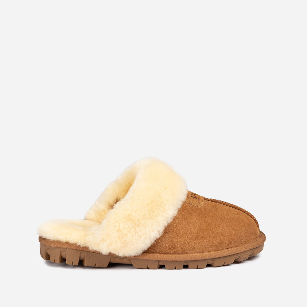 OZWEAR UGG Coquette Slipper (Elastic Logo & Wool Strap) (Detachable Feature)