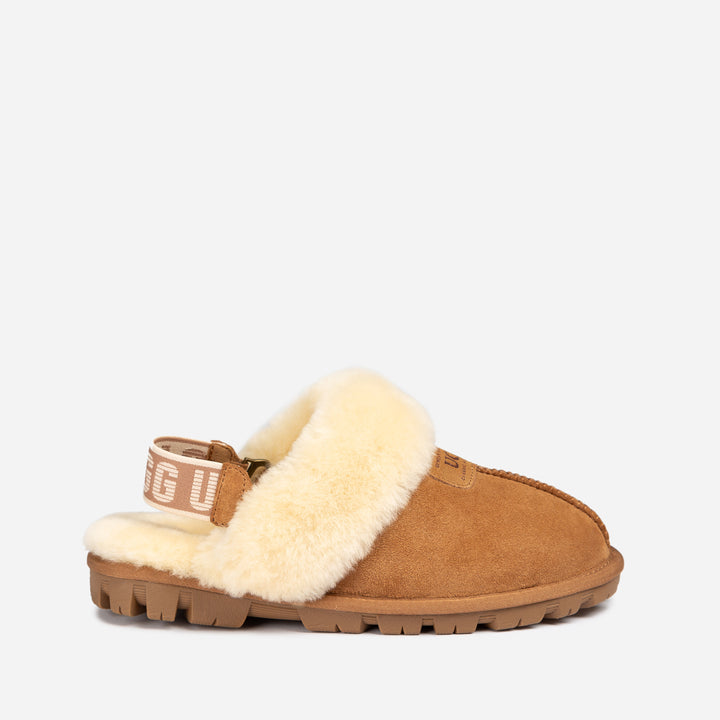 UGG COQUETTE SLIPPER (ELASTIC LOGO & WOOL STRAP)(DETACHABLE FEATURE)