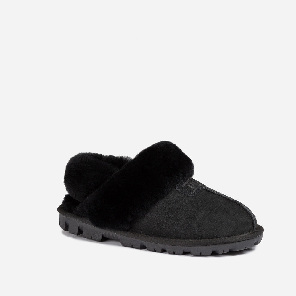 OZWEAR UGG Coquette Slipper (Elastic Logo & Wool Strap) (Detachable Feature)