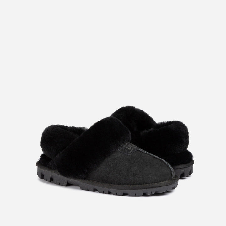 OZWEAR UGG Coquette Slipper (Elastic Logo & Wool Strap) (Detachable Feature)