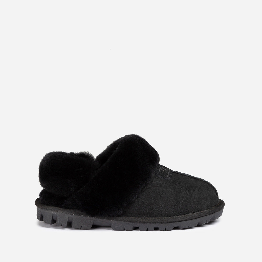OZWEAR UGG Coquette Slipper (Elastic Logo & Wool Strap) (Detachable Feature)