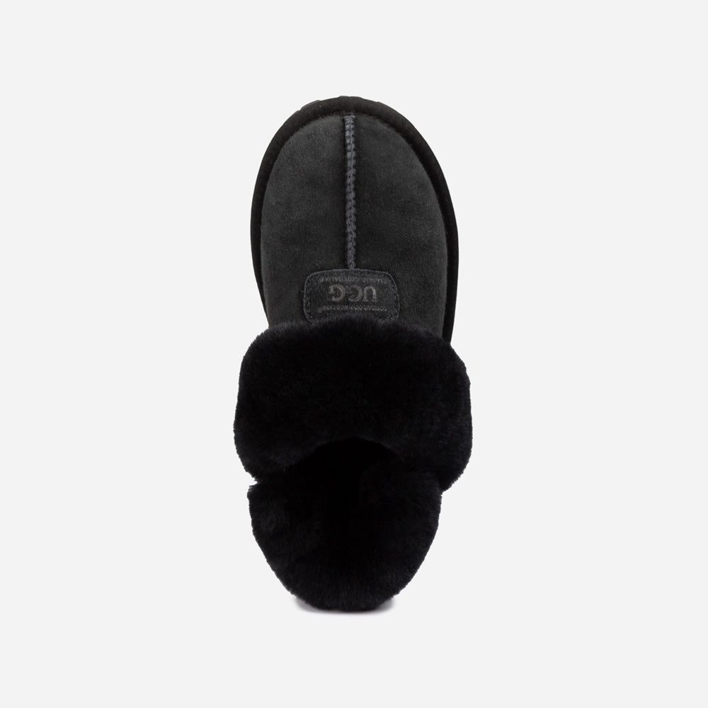 OZWEAR UGG Coquette Slipper (Elastic Logo & Wool Strap) (Detachable Feature)