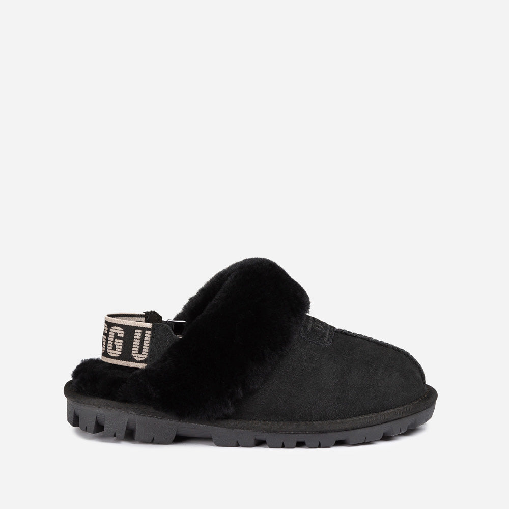 OZWEAR UGG Coquette Slipper (Elastic Logo & Wool Strap) (Detachable Feature)