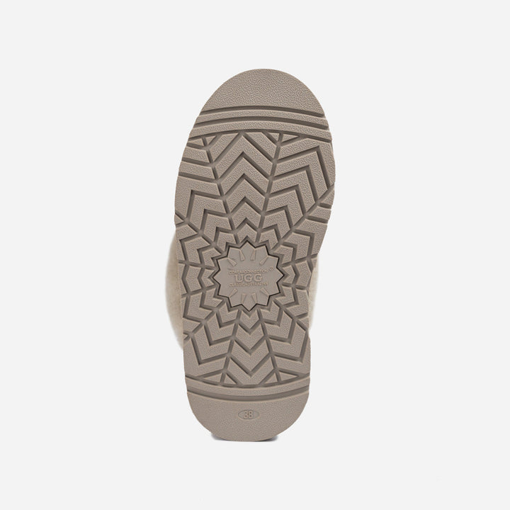 OZWEAR UGG Coquette Platform Slipper (Elastic Logo & Wool Strap) (Detachable Feature)