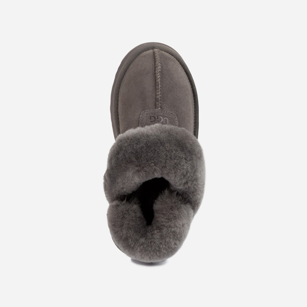 OZWEAR UGG Coquette Platform Slipper (Elastic Logo & Wool Strap) (Detachable Feature)