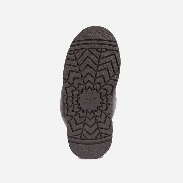 OZWEAR UGG Coquette Platform Slipper (Elastic Logo & Wool Strap) (Detachable Feature)