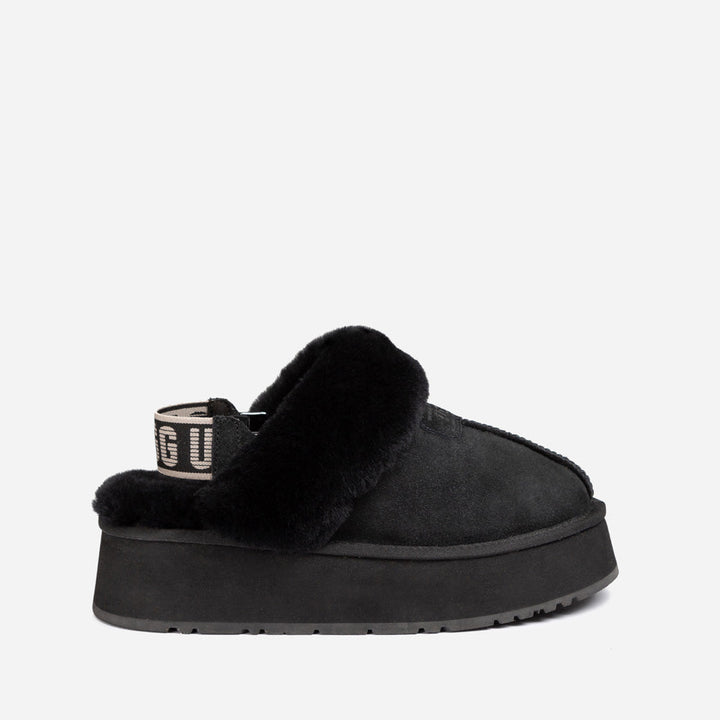 OZWEAR UGG Coquette Platform Slipper (Elastic Logo & Wool Strap) (Detachable Feature)