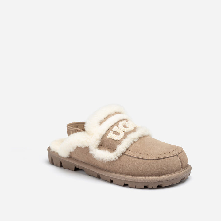 OZWEAR UGG Violet Shearling Slipper (Elastic Logo) (Detachable Feature)