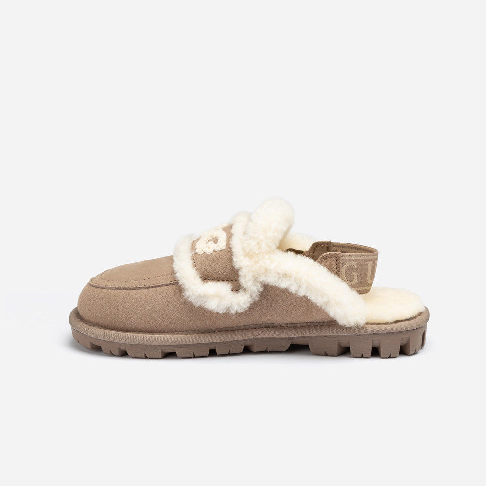 OZWEAR UGG Violet Shearling Slipper (Elastic Logo) (Detachable Feature)