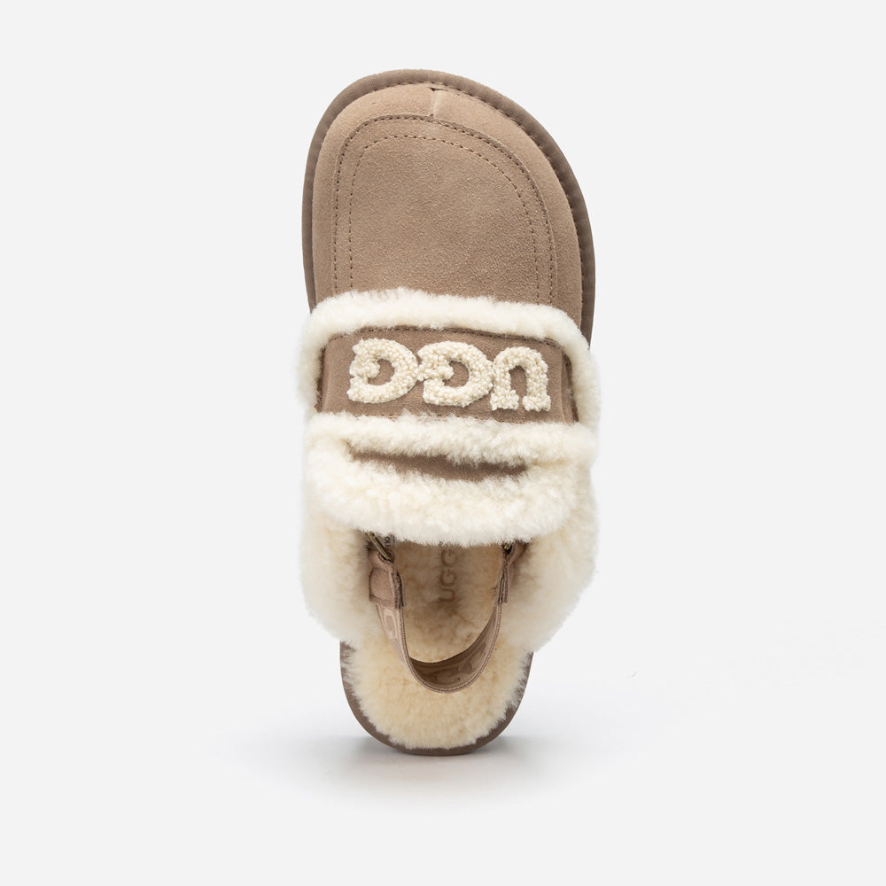OZWEAR UGG Violet Shearling Slipper (Elastic Logo) (Detachable Feature)