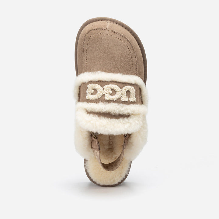 OZWEAR UGG Violet Shearling Slipper (Elastic Logo) (Detachable Feature)