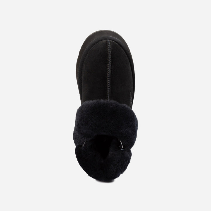 OZWEAR UGG Platform Slipper (Elastic Logo & Wool Strap) 4.5cm (Detachable Feature)(Water Resistant)